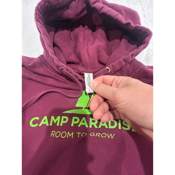 Camp Paradise - Room to Grow - Hoodie Unisex size Small in Maroon - Picture 2 of 6